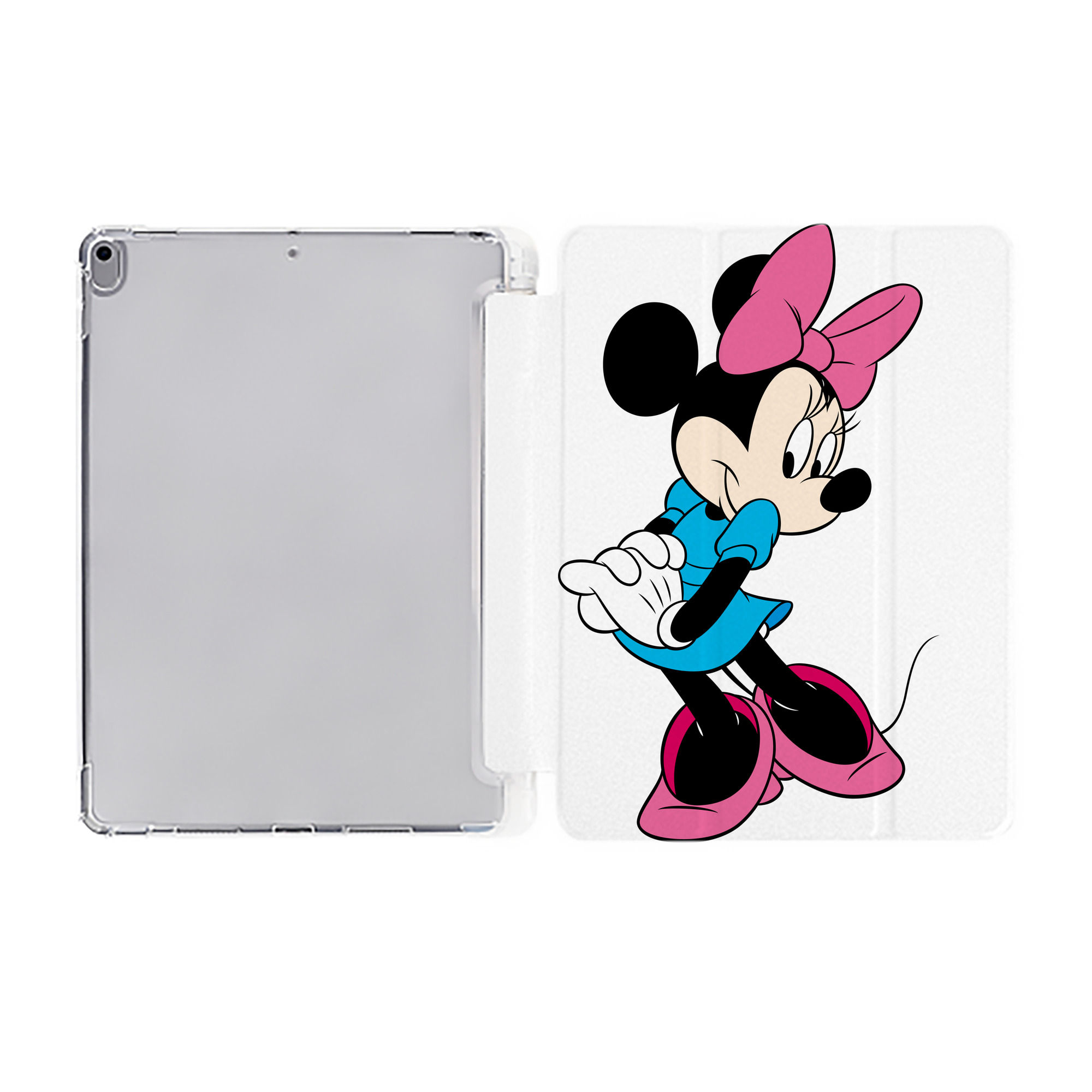 （画像用） ミッキーマウス Mickey Mouse IPad ケース ペン収納付き 三つ折りスタンド PUレザー×シリコン 対応機種9.5/10.5/10.9インチ